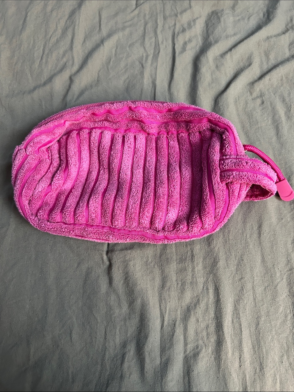 wild fable Pink Zip Cosmetic Pouch with Green Label